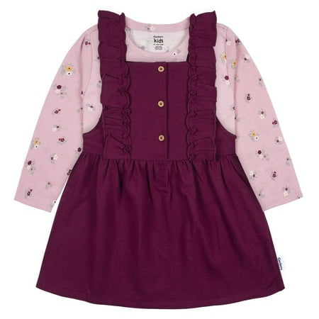 Gerber Baby Girls Jumper and Top Set, 12 Months - Purple Floral
