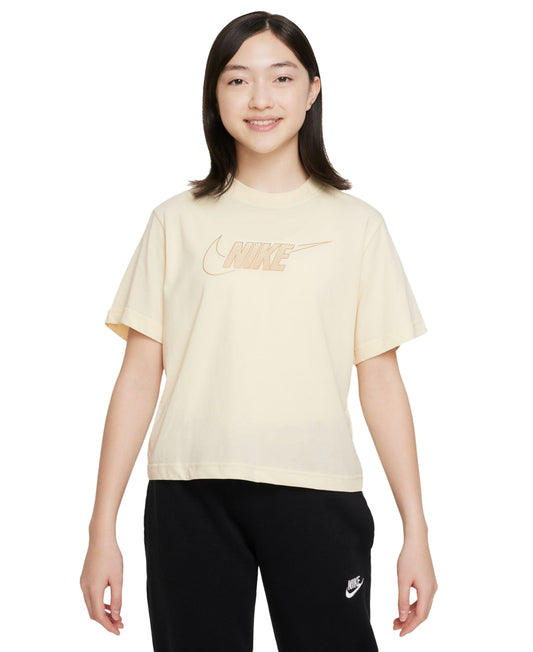 NIKE Boxy Metallic HBR Tee Youth Size XL Girl