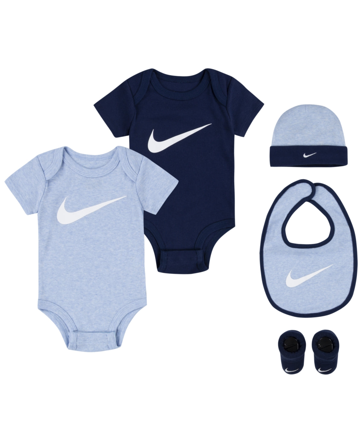 Nike 5-Piece Boys  Swoosh Bodysuit Set, Size 0-6 Months