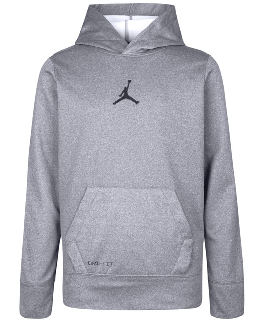 Jordan Big Boys Therma Pullover Hoodie - Carbon Heather