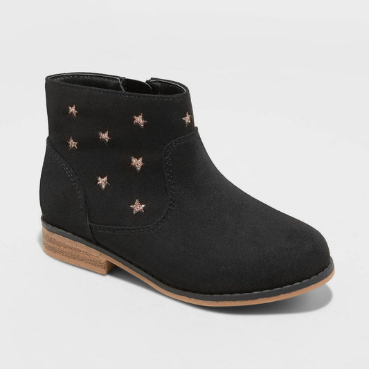 Toddler Girls' Jasmine Booties - Cat & Jack™ Soft Faux-Leather Slip-On Booties