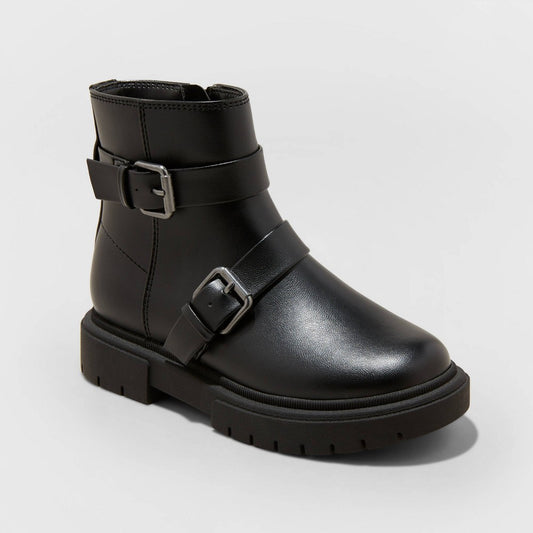 Girls' Cadi Zipper Moto Boots - Art Class™ Girls' Motorcycle-Style Zip Ankle Boots