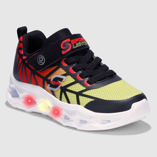 S Sport by Skechers Boys' Hernan Light-up Sneakers Kids' Casual Athletic Shoes