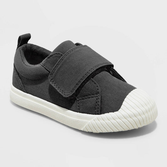 Toddler Boys' Ezra Canvas Sneakers - Cat & Jack™ Charcoal Gray 10T