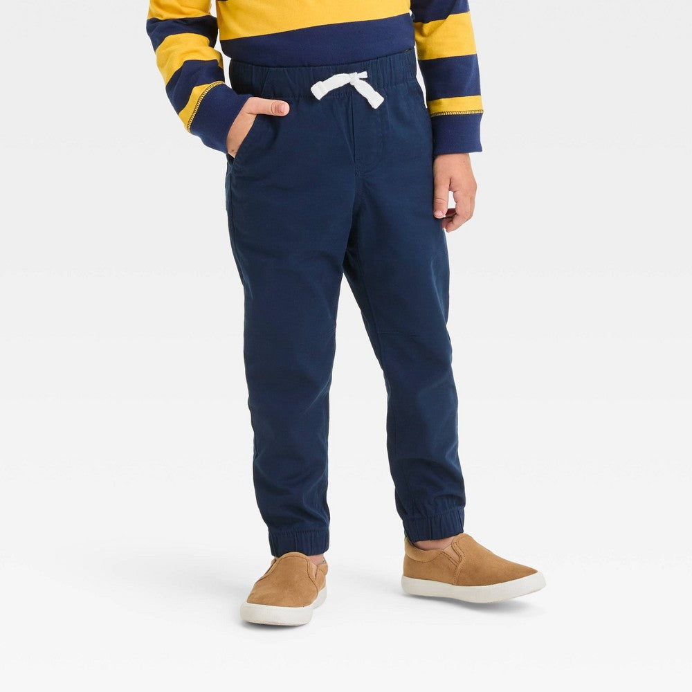 Cat & Jack Toddler Boys' Navy Blue Woven Jogger Pants 4T