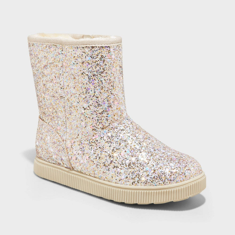 Girls' Holland Zipper Shearling Style Boots - Cat & Jack™ Kids Winter Boots