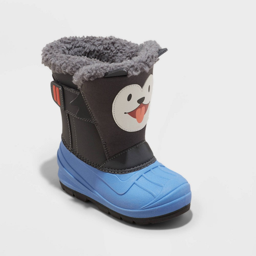 Cat & Jack Toddler Boys' Frankie Winter Boots Blue 5T