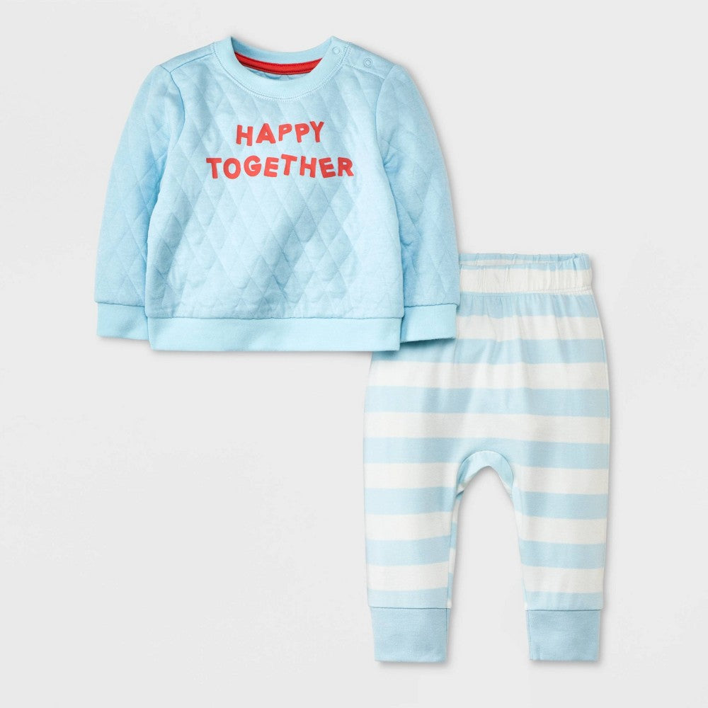 Cat & Jack Newborn Top & Bottom Set, Blue, 
Boys