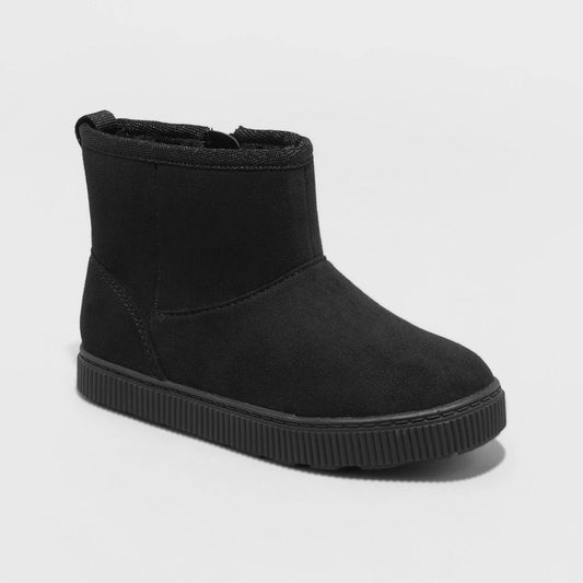 Toddler Girls' Arlo Zipper Shearling Style Boots - Cat & Jack™ Cozy Ankle Boots