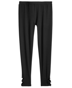 Epic Threads Bow Lattice Leggings, Size S - Deep Black