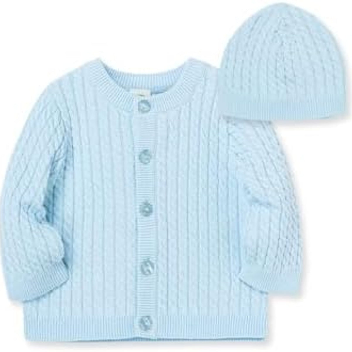 Little Me Baby Cable-Knit Cardigan & Hat Set, 12 Months boy's