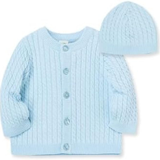 Little Me Baby Cable-Knit Cardigan & Hat Set, 12 Months boy's