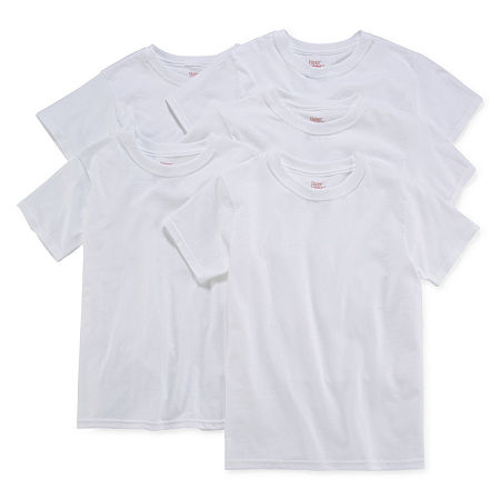 Hanes Boys' Crewneck Undershirt XL, Cool Comfort, Pack of 5