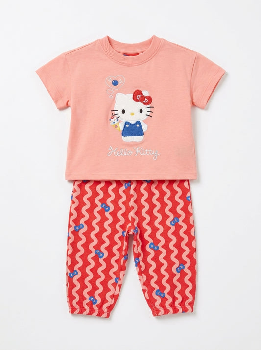 Hello Kitty baby girl Pink Outfit Set 3-6M