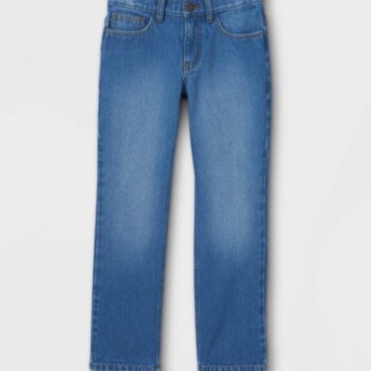 Cat & Jack Boys' Relaxed Straight Jeans Medium Wash 12 Husky