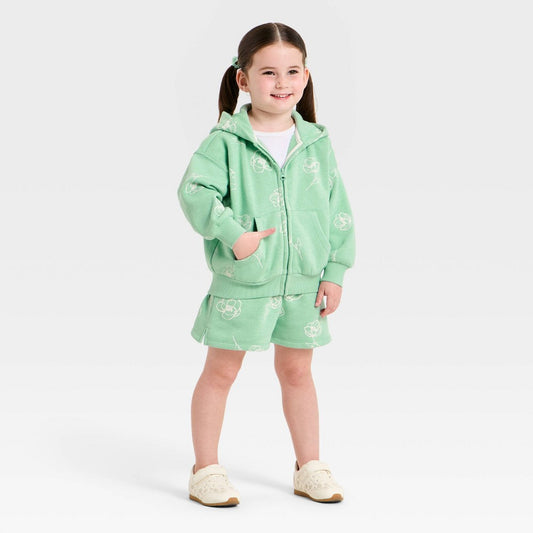 Cat & Jack Toddler Girls' 2pc Floral Fleece Set 5T