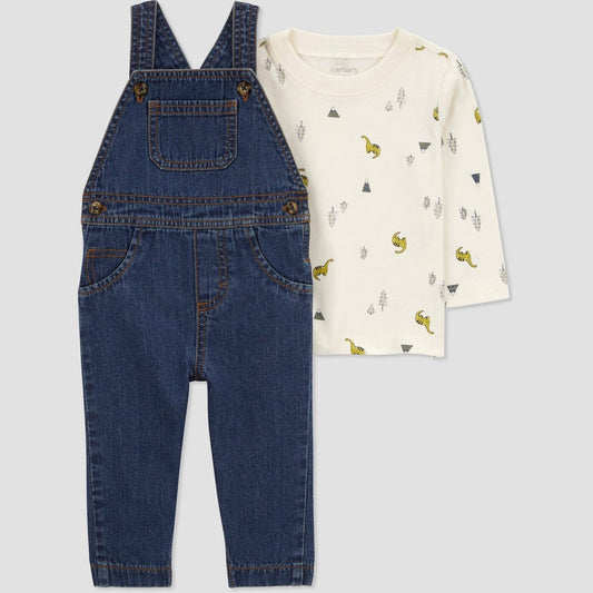 Carter's Baby Boys' Denim Dino Set - Blue 6M