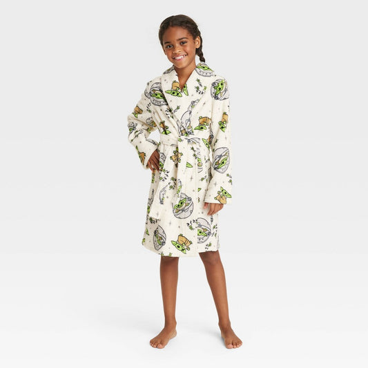 Star Wars Mandalorian The Child Robe, White XS girl