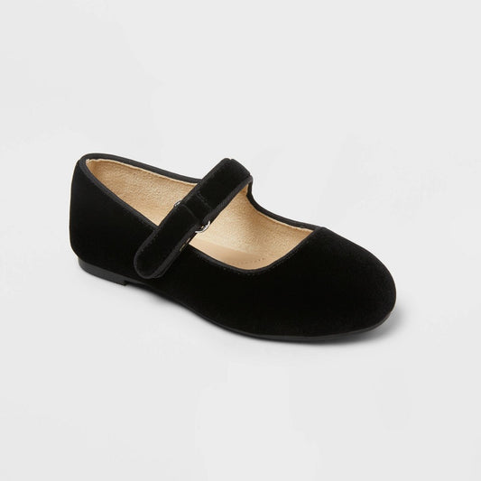 Cat & Jack girl Addy Ballet Flats Black 11T