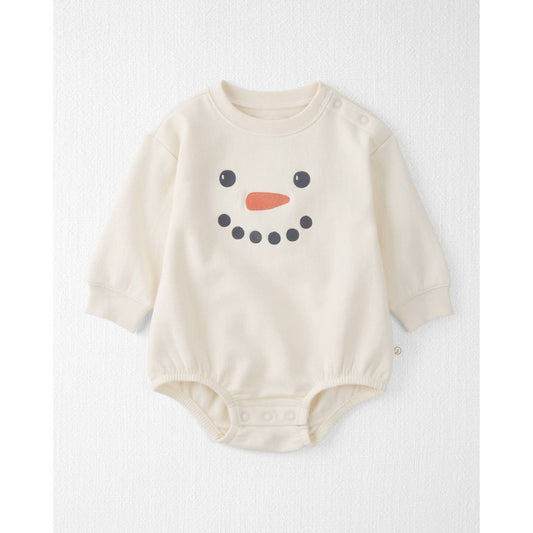 Little Planet Organic Snowman Bubble Romper 18M White boys