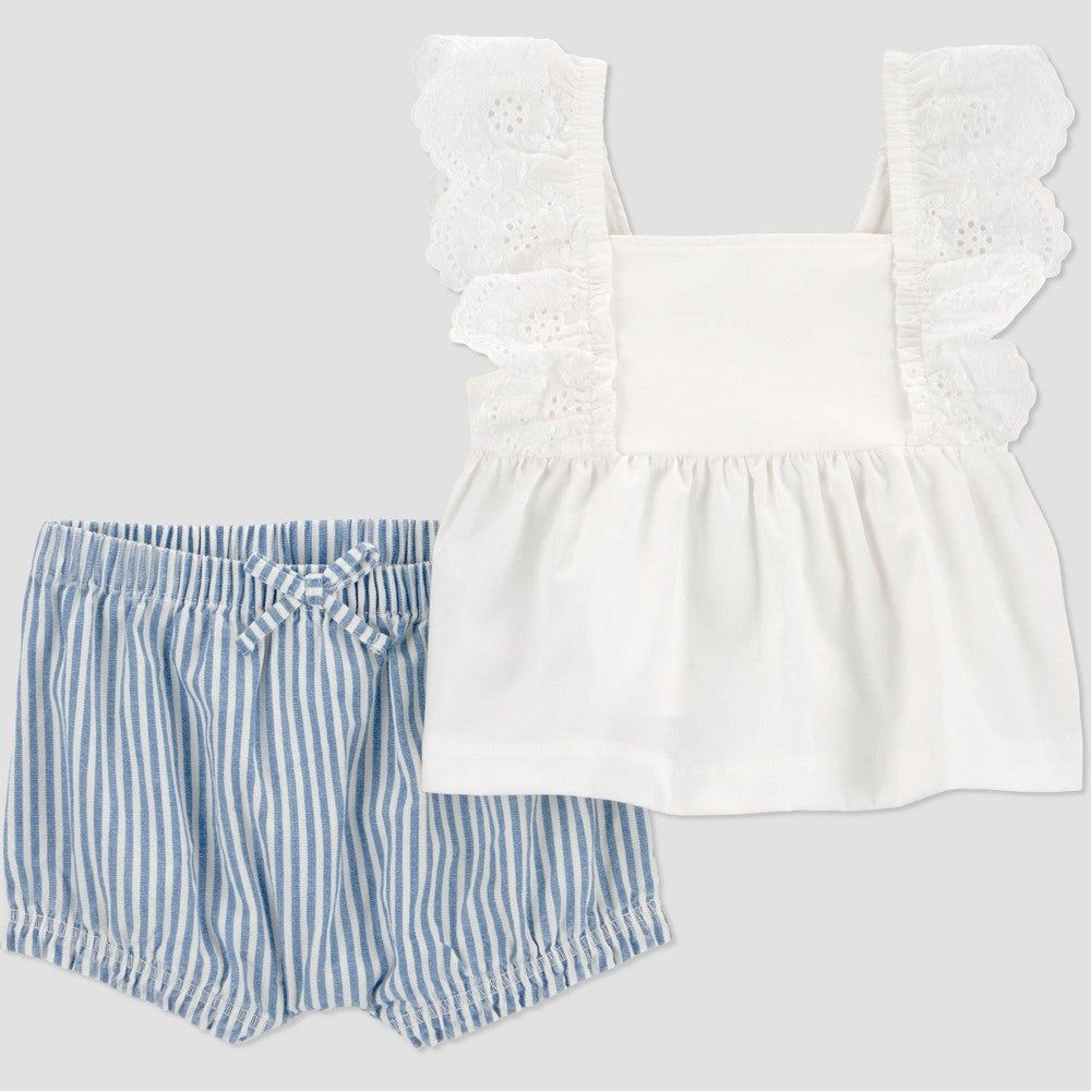 Carter's Baby Girls' Chambray Set 24M