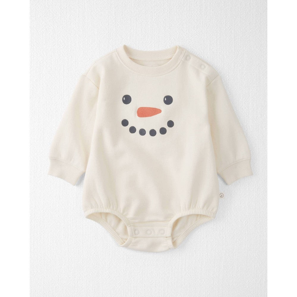Little Planet Organic Snowman Bubble Romper - Newborn boys