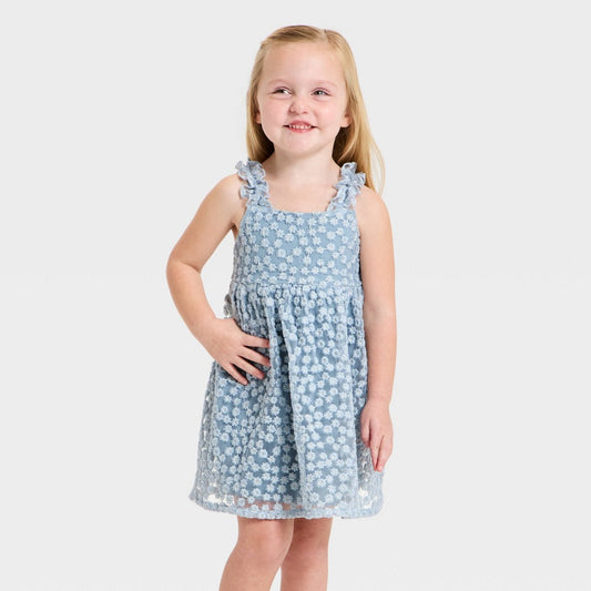 Cat & Jack Toddler Girls' Easter Floral Tulle Dress 18M