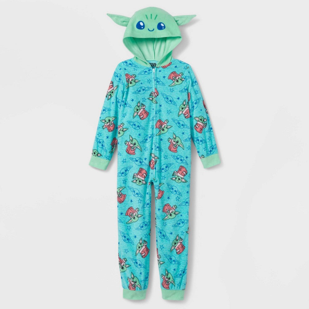 Star Wars Mandalorian Grogu Girls' Blanket Sleeper XS Blue
