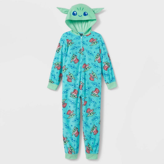Star Wars Mandalorian Grogu Girls' Blanket Sleeper XS Blue