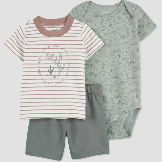 Carter's Baby Boys' Dino Set - Green 12M