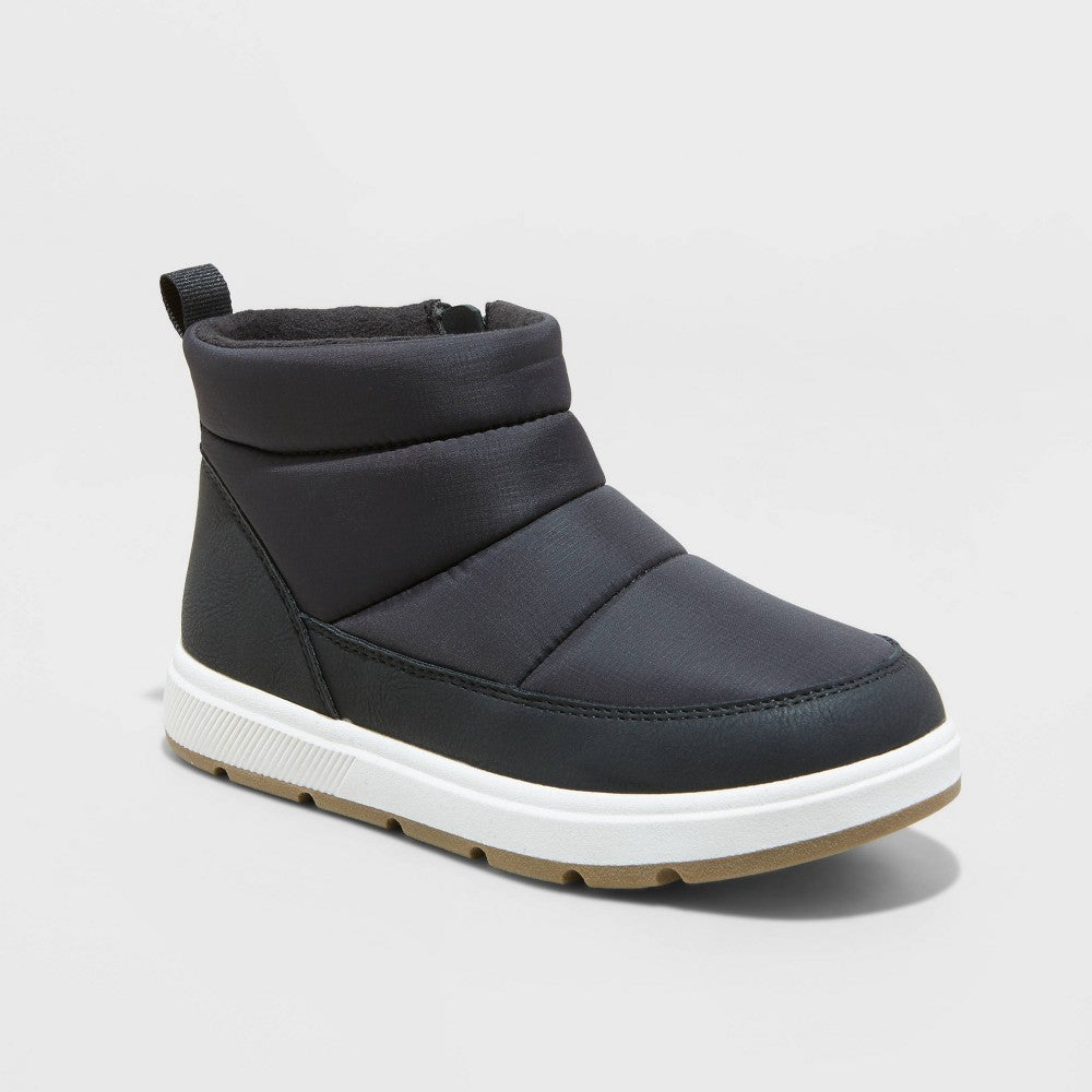 Cat & Jack Boys' Jule Puffer Boots Black Size 2