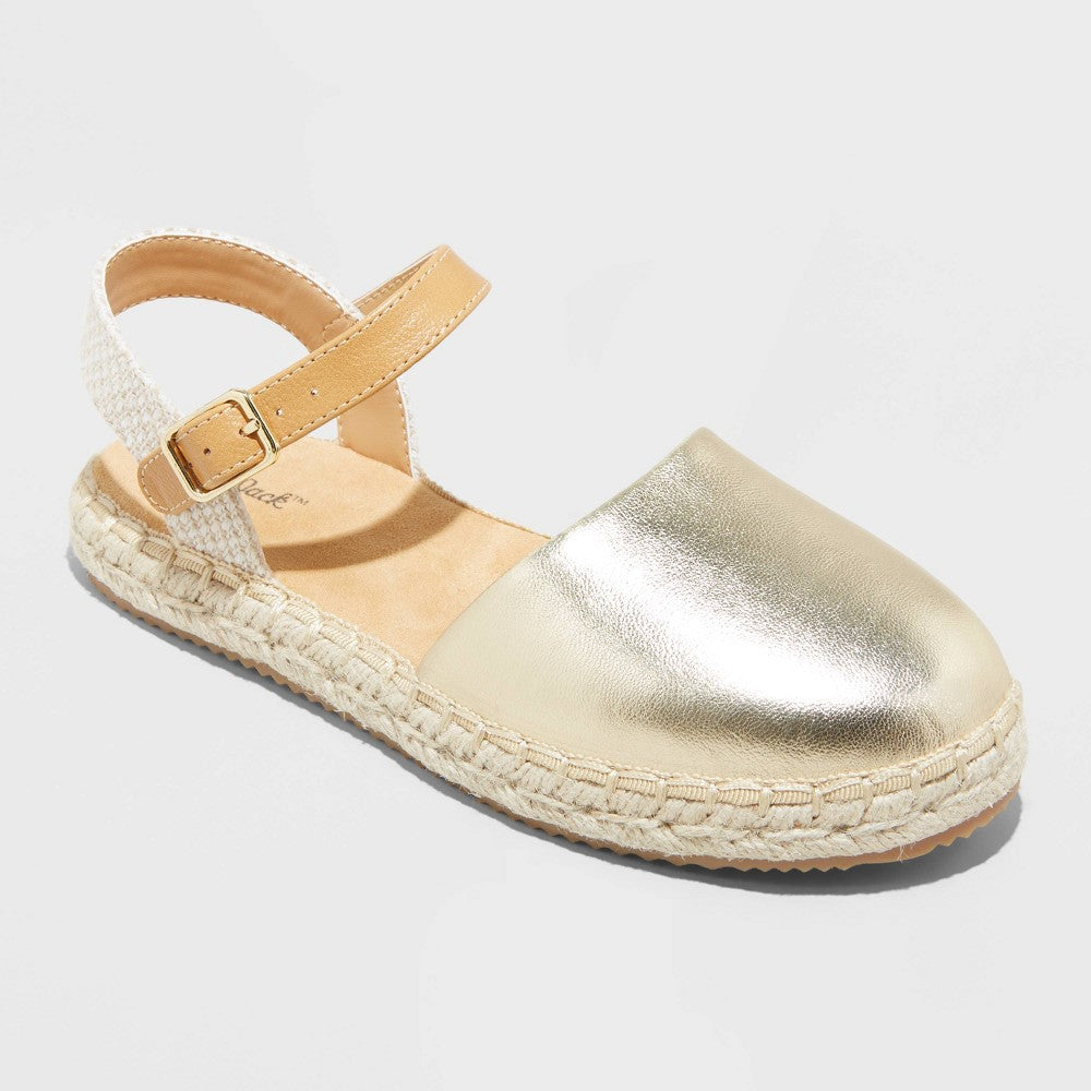 Girl Espadrille Sandals - Cat & Jack Gold 1