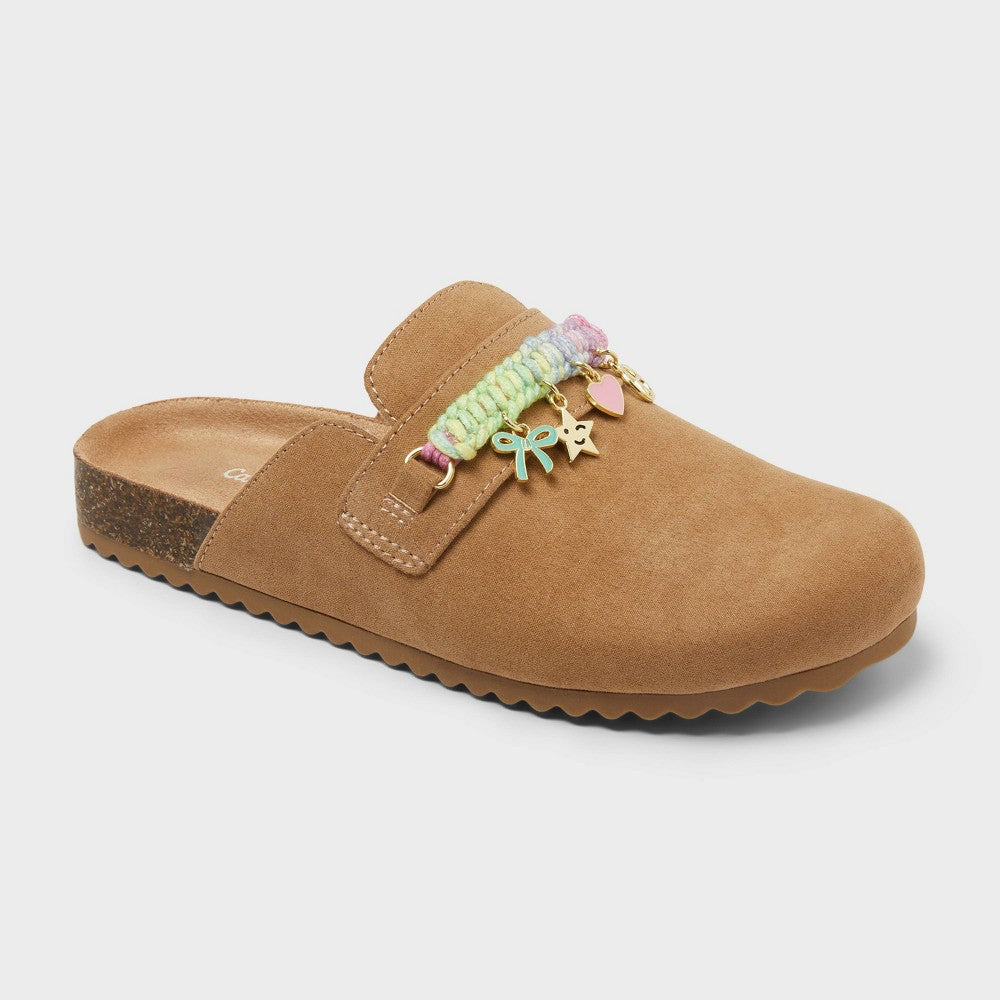 Cat & Jack Girls' Adara Friendship Bracelet Clogs Tan 5