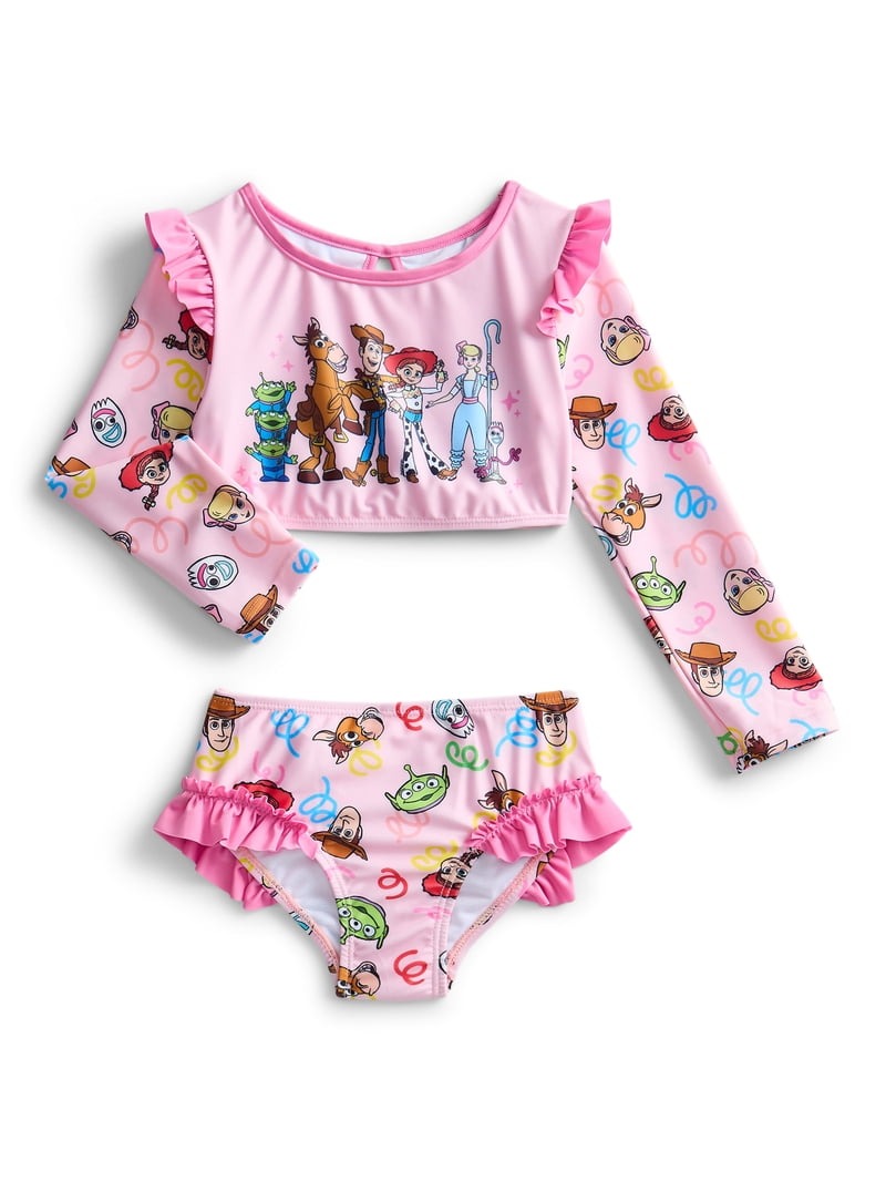 Disney Toy Story Girls Pink Swimsuit Set 18M