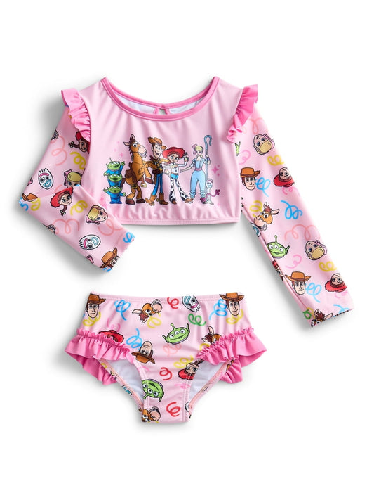 Disney Toy Story Girls Pink Swimsuit Set 18M