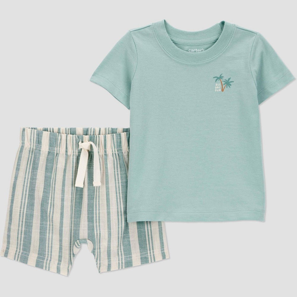 Carter's Baby Boys' 3M Striped Surf Top & Bottom Set