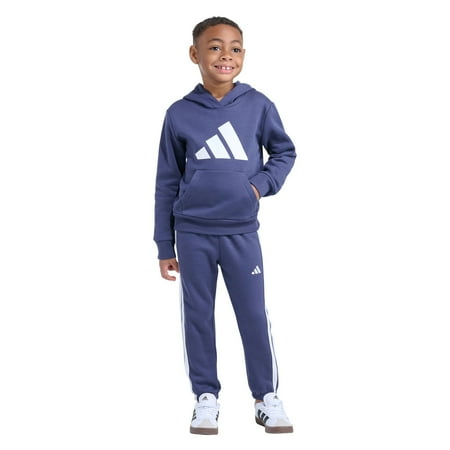 Adidas  2-Piece Tracksuit Size 7 - Fleece Activewear Set boys