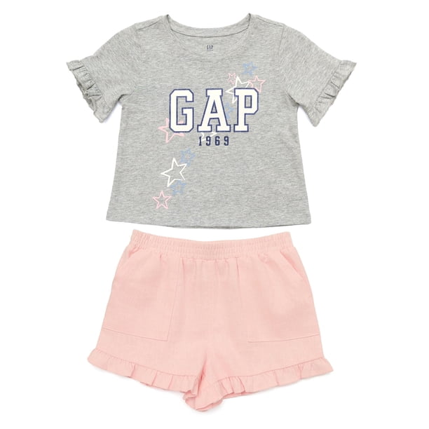 GAP girl T-Shirt and Shorts Set 2T