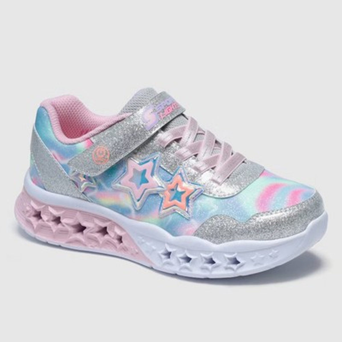 S Sport by Skechers Girls' Bree Sneakers Silver 5