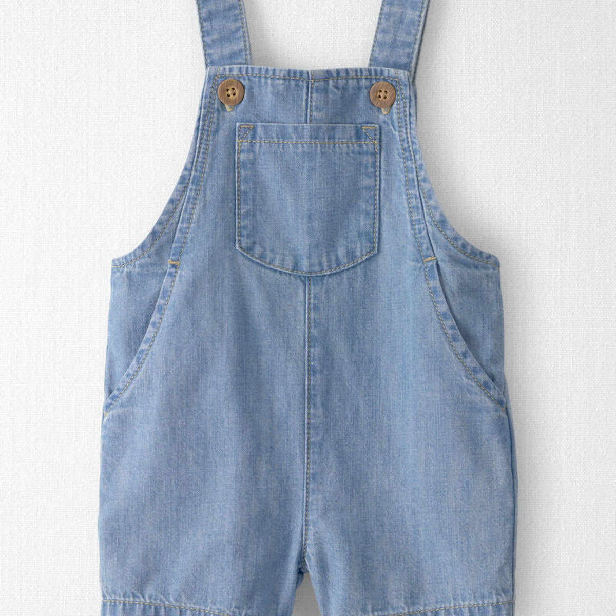Little Planet by Carter's Baby Organic Chambray Shortall - Blue Denim 9M boy
