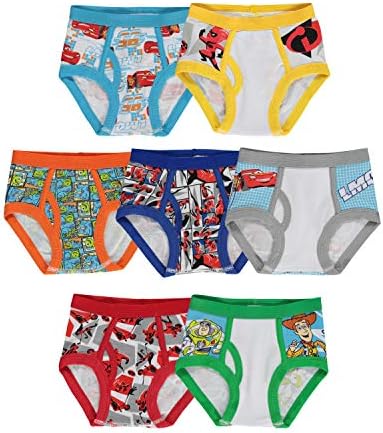 Handcraft Toddler Boys' 7-Pack Cars Briefs 4T Disney Cotton