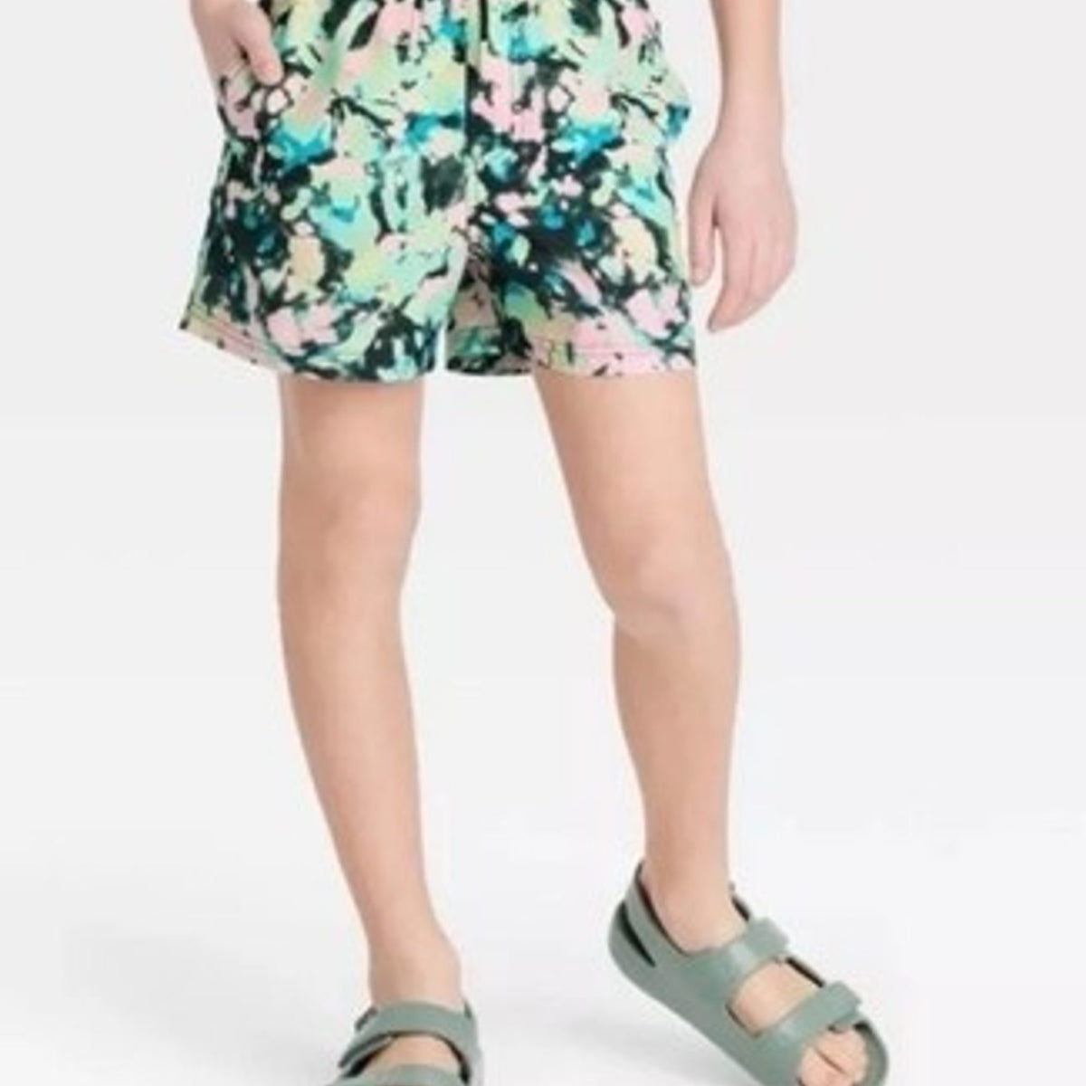 Art Class Boys' Pastel Tie-Dye Swim Trunks Size L