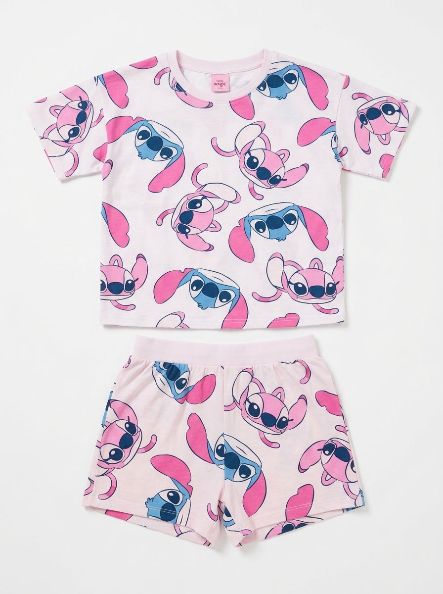 Disney Stitch girl Cartoon pajama 2pc Set 10