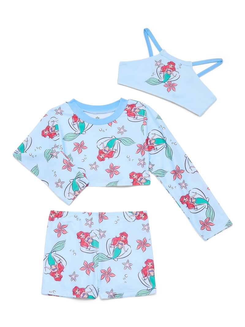 Disney Ariel Girls' Swim 3pc Set 5T