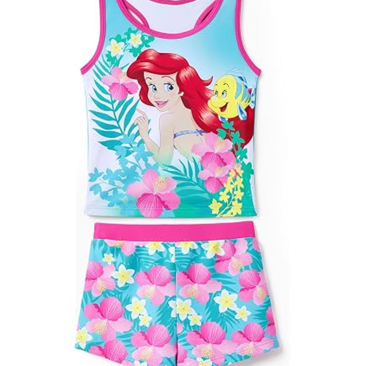 Disney Princess Girls Rash Guard Set 3T