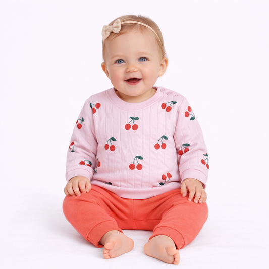 Baby Girls' Quilted Top & Bottom Set - Cat & Jack Pink 18M