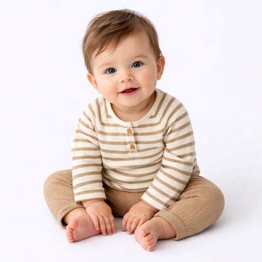 Baby Boys' Striped Jersey T-Shirt & Pants Set - Cloud Island