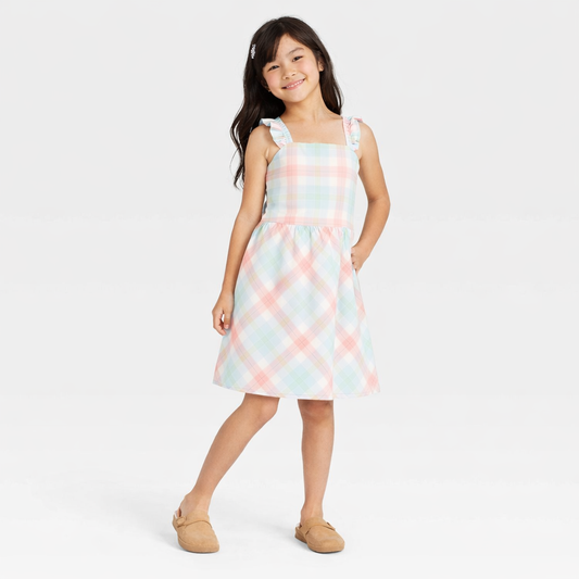 Carter's Plaid Flutter Dress - Multi
