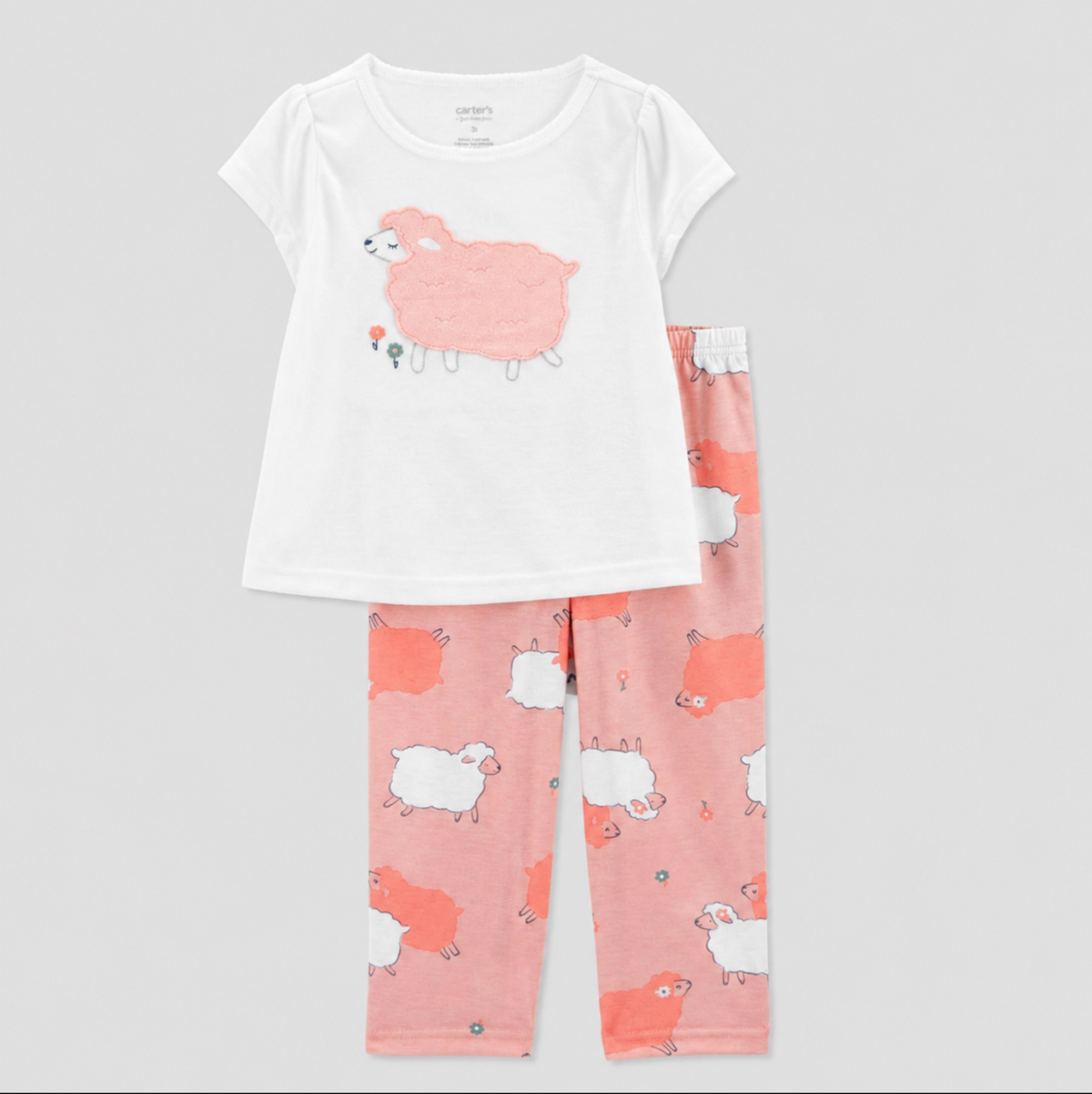 Carter's Toddler Girls' Sheep Pajama 
Set 18M
