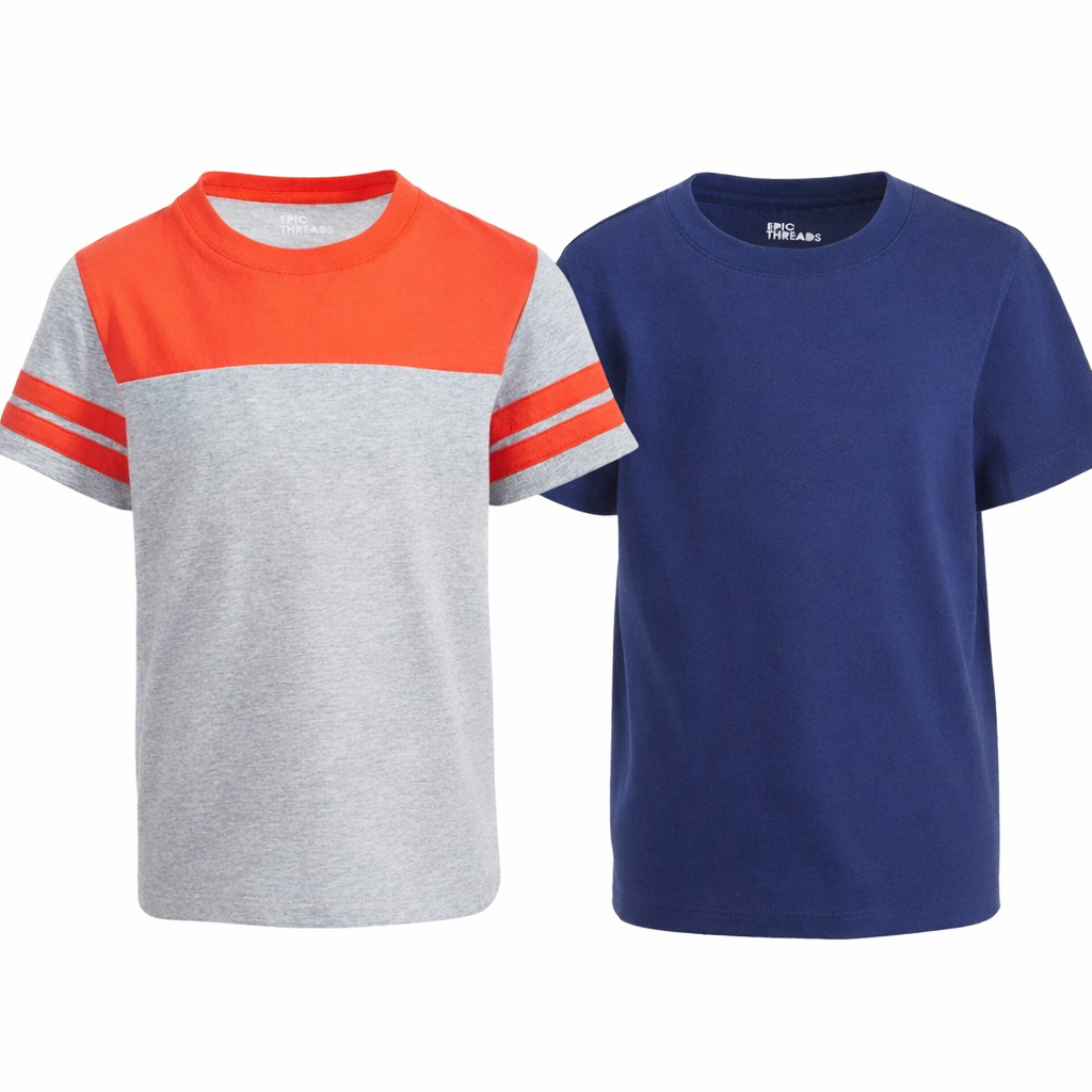 Epic threads Boys' Gray and Blue T-Shirt Set
